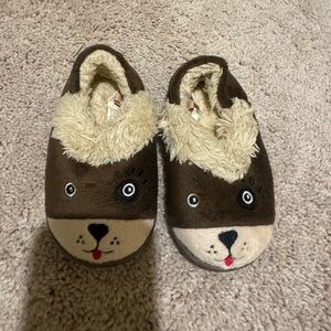 Tan and Cream Bear Dog Slippers